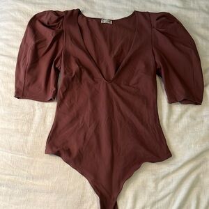 Free People V-Neck Bodysuit